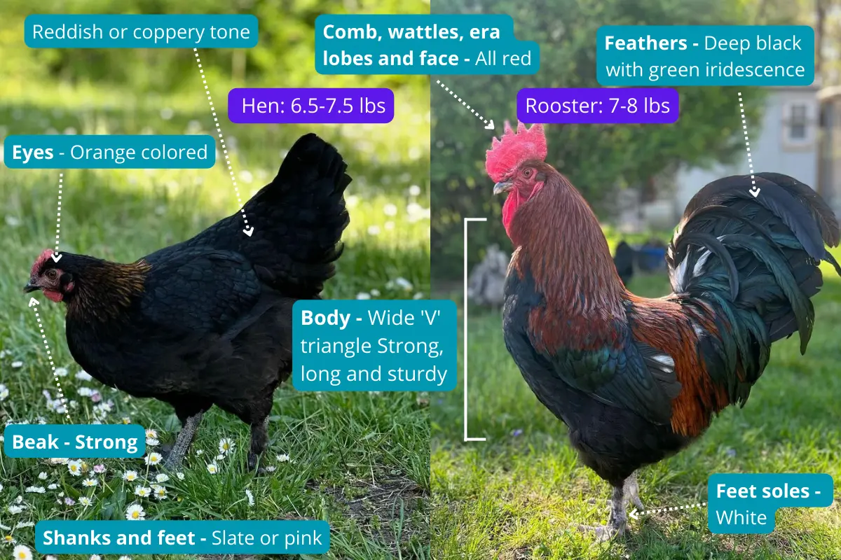 Black Copper Marans standards