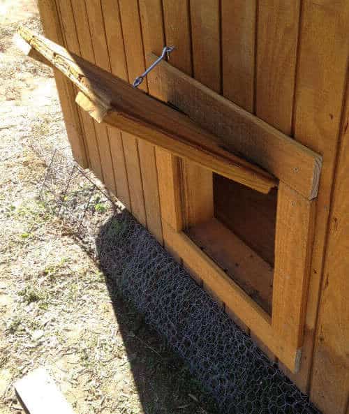 automatic chicken coop door sideways