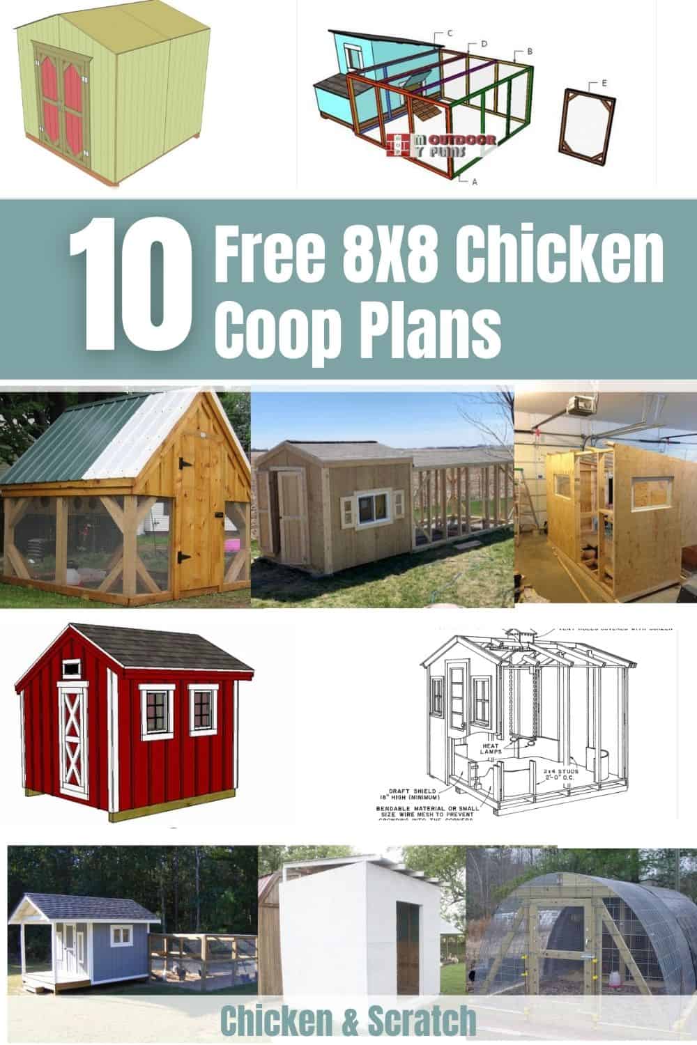 diy 8×8 Chicken Coop plan