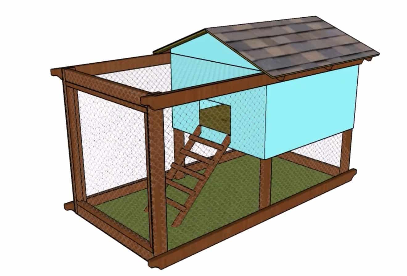 4 x 8 Backyard Chicken Tractor Plan