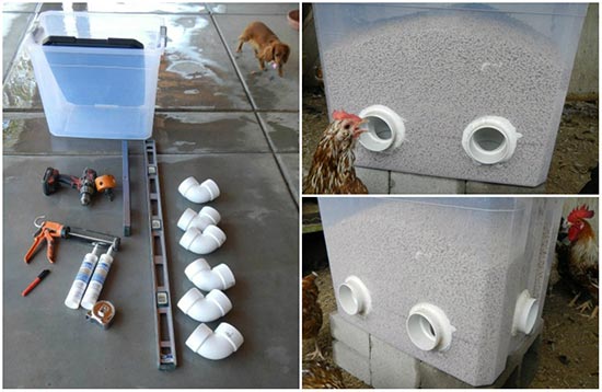 diy pvc chicken feeder DIY Bulk Chicken Feeder