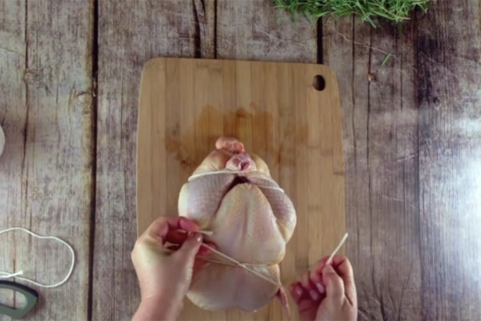 truss a chicken for rotisserie