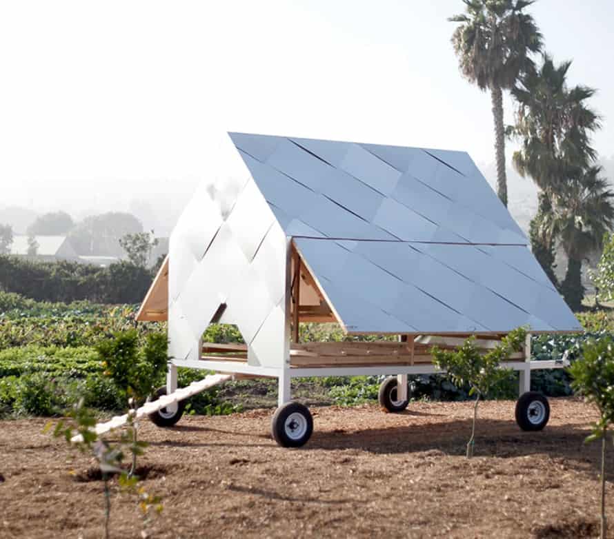 Solar-powered Chicken Caravan - 'Coop on Wheels’