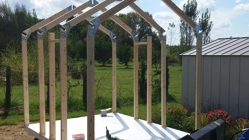 Assembling the Walls and Rafters